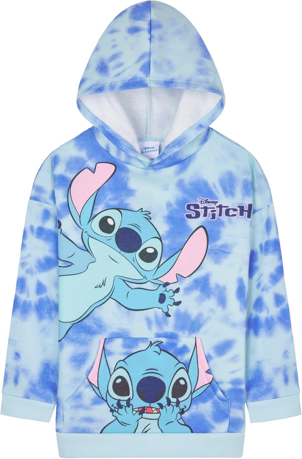 Disney Stitch Hoodie for Girls - Cozy Tie Dye Pullover Sweatshirt