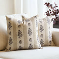 Amor Virisso Floral Throw Pillow Covers 24x24 Set of 2 - Neutral