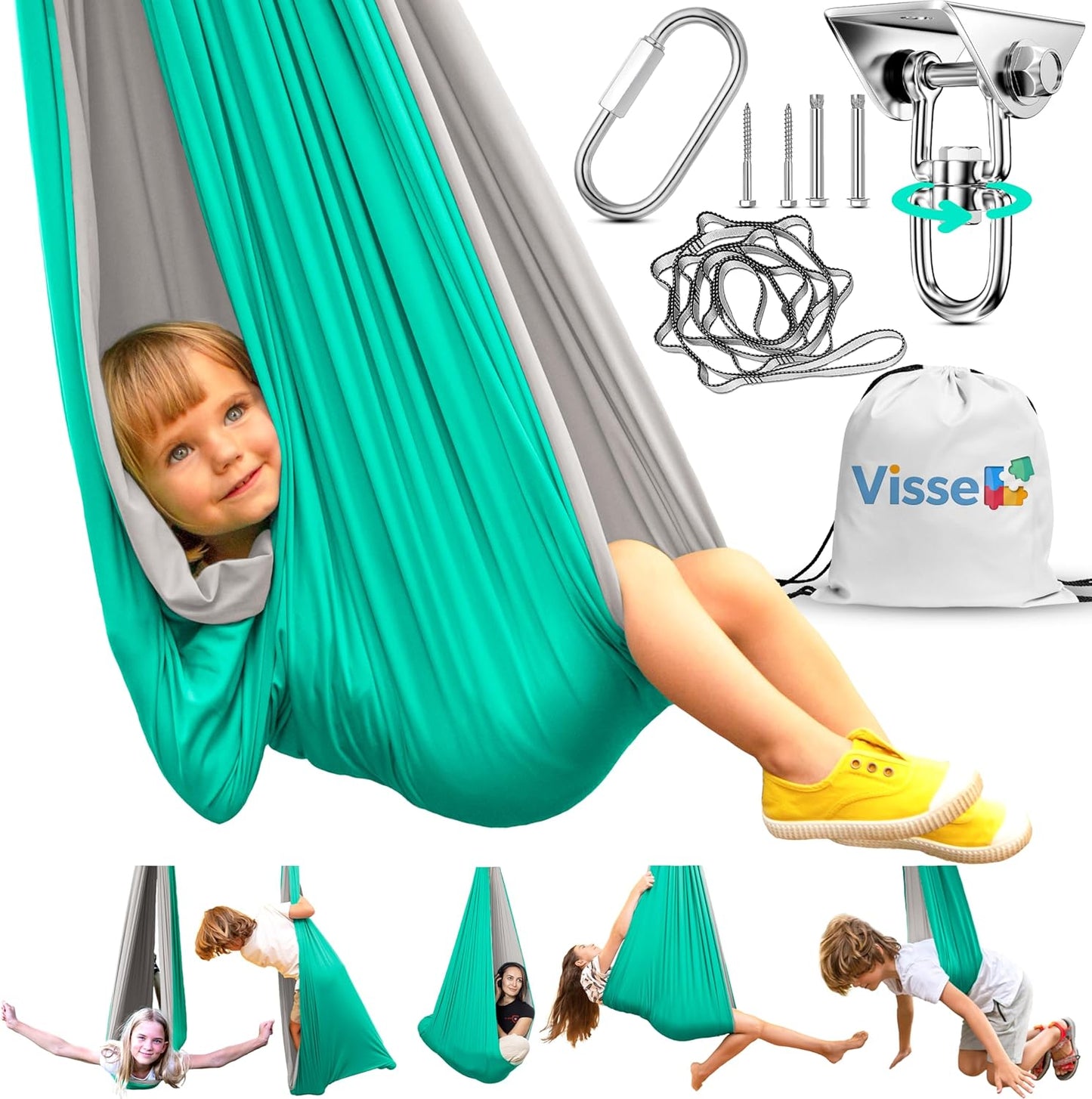 Sensory Swing for Kids Indoor - Calming Cocoon Therapy Swing