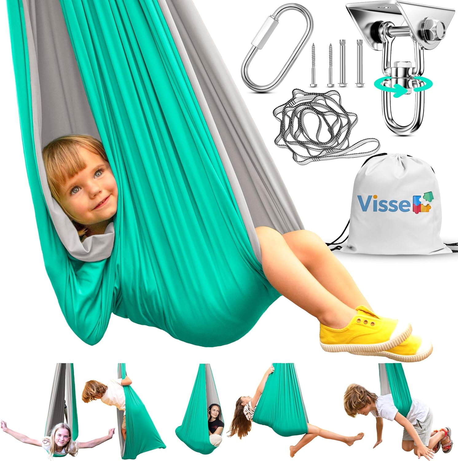Sensory Swing for Kids Indoor - Calming Cocoon Therapy Swing