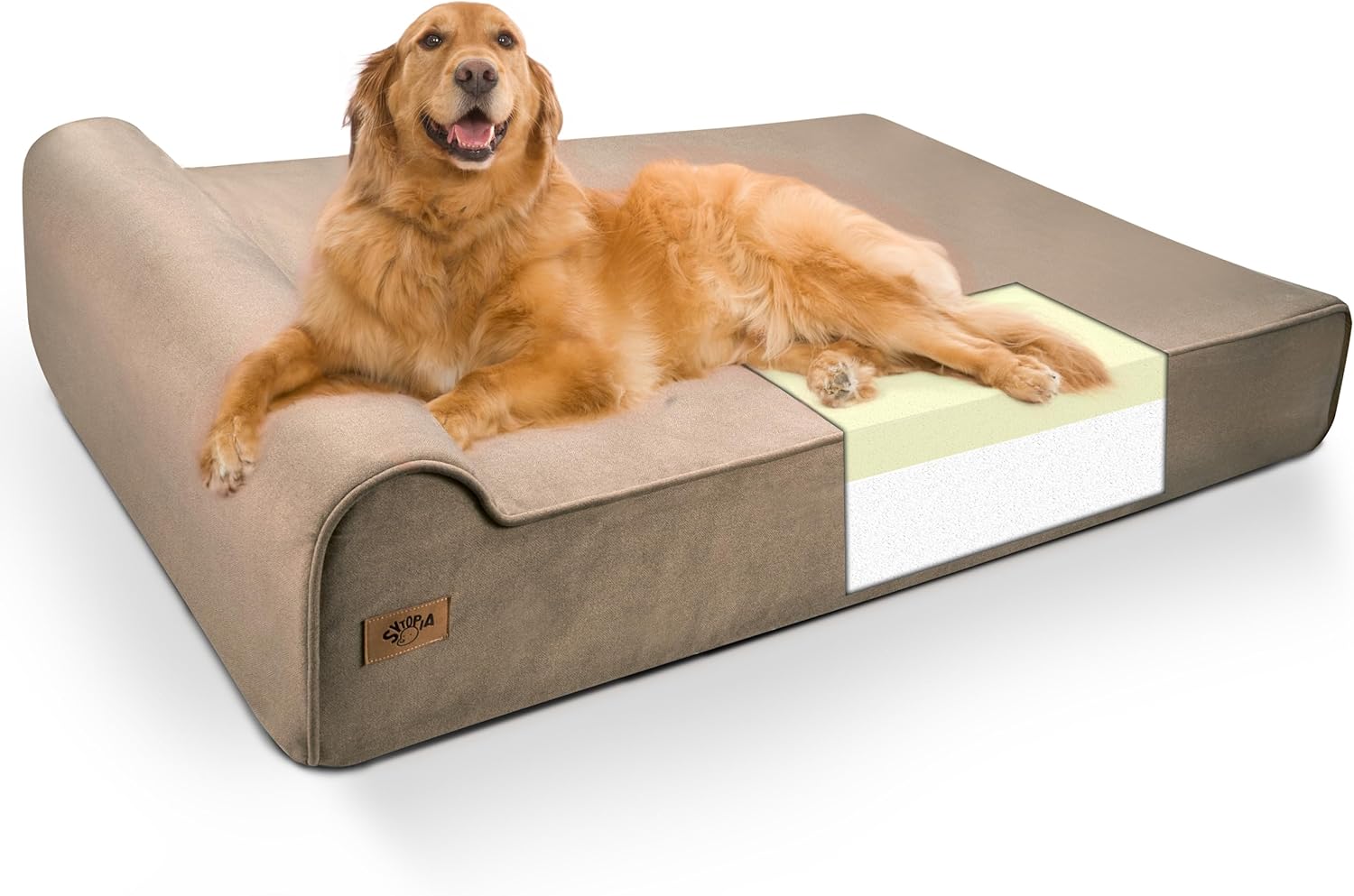 Sytopia XXL Memory Foam Dog Bed for Large Senior Dogs Comfort