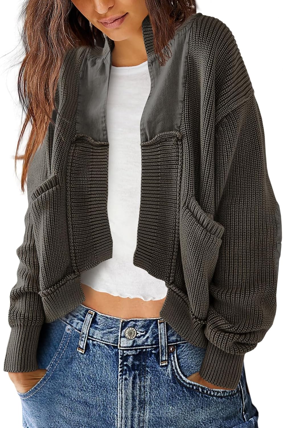 Chunky Cardigan Sweater for Women - Stylish Open Front Design