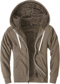 Little Beauty Fleece Hoodies for Men Sherpa Lined Zip Up Jacket