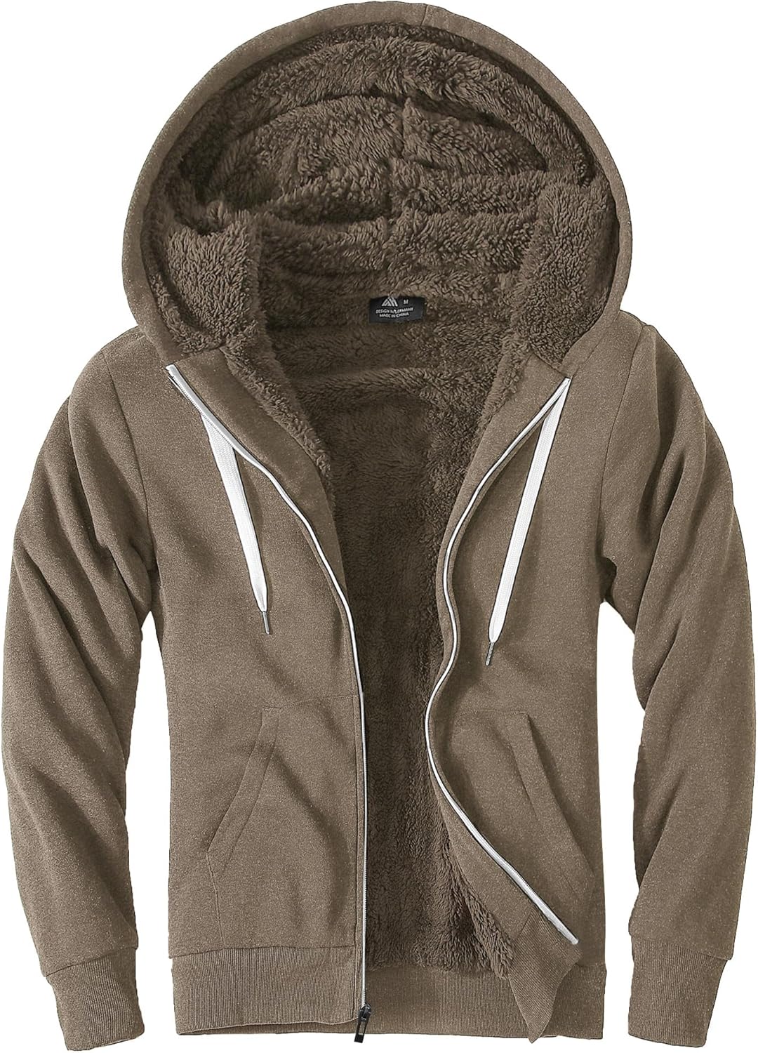 Little Beauty Fleece Hoodies for Men Winter Thick Jackets