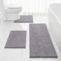 HOMEIDEAS 3 Pieces Bathroom Rugs Set, Ultra Soft Non Slip Chenille