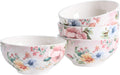 Bico Margret's Garden Cereal Bowls Set of 4 - 24 oz Deep Ceramic Bowls