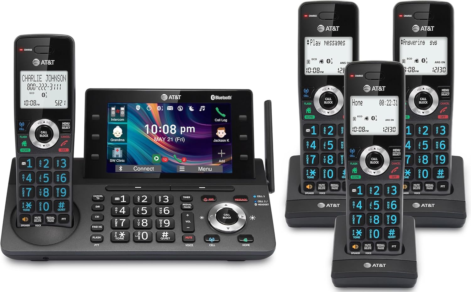 AT&T 4-Handset DECT 6.0 Cordless Phone with Smart Call Blocker