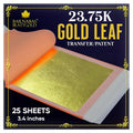 Barnabas Blattgold Gold Leaf 23.75K Transfer Sheets - 25 Pack