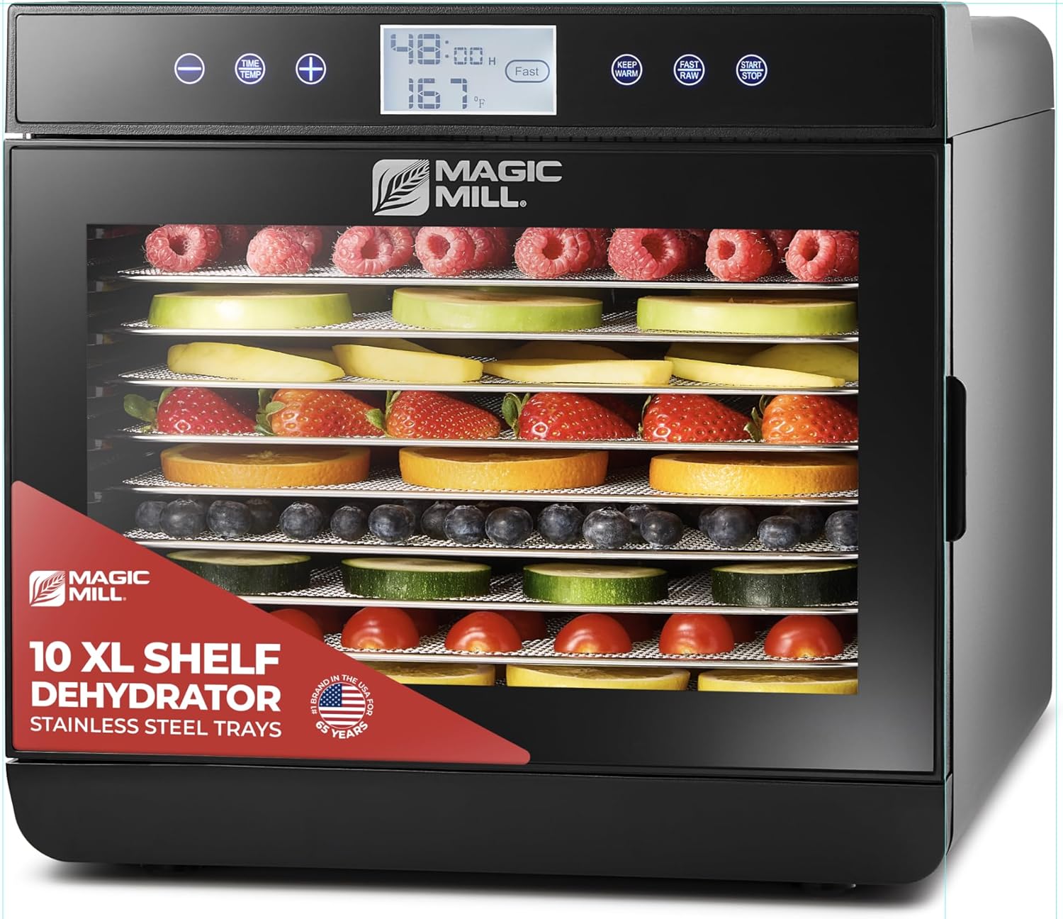 Magic Mill Premium Food Dehydrator with 10 Extra-Large Trays