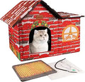 mivo Heated Cat House for Outdoor Cats - Weatherproof Warm Shelter
