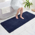 Bathroom Rugs 24x48 Non Slip Navy Fluffy Bath Mat - Soft, Absorbent