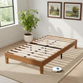 Sweetcrispy Solid Wood Bed Frame Twin Size - Sturdy, Noise-Free Base