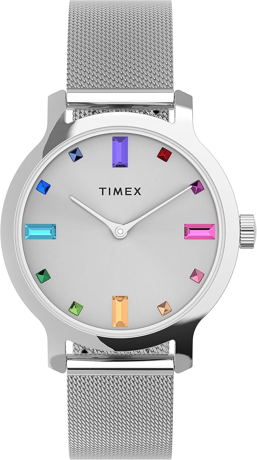 Timex Women's Stainless Steel Mesh Band Watch - Timelessly Elegant!