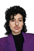 ALLAURA Compatible Purple Rain Wig for 80s 90s Rockstar Look