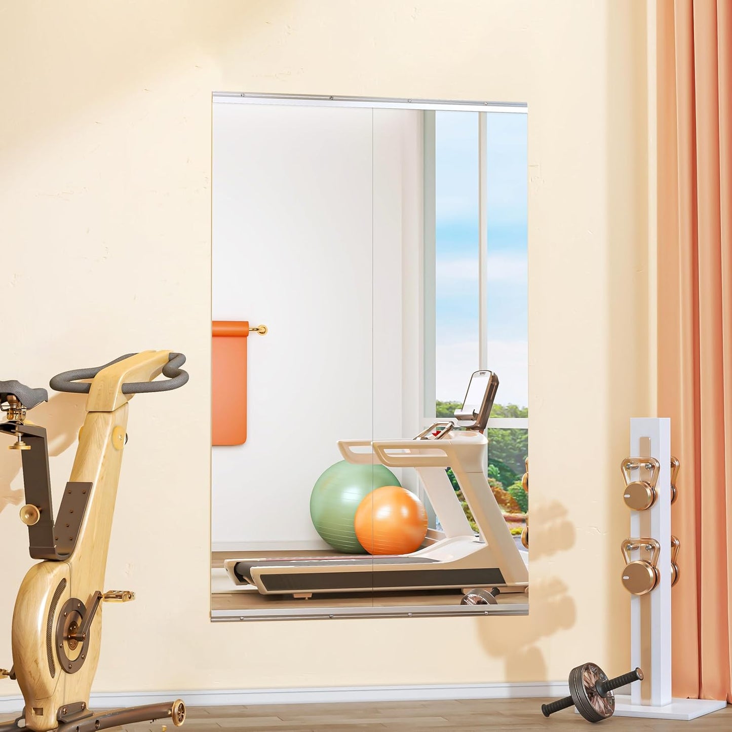 Hasipu Home Gym Mirror 55in L x 17in W - Large Full Body Mirror
