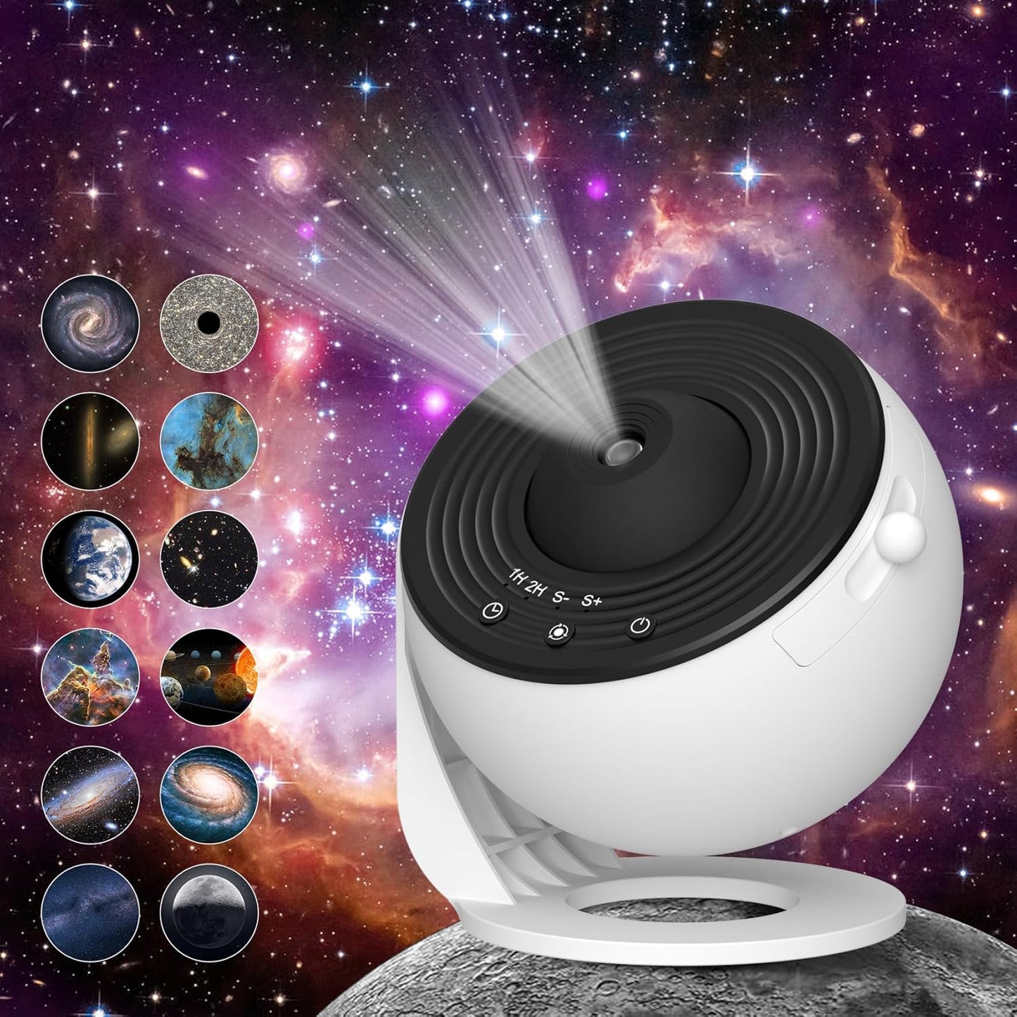 FlyEagle Galaxy Projector: HD Stars, 13 Films, 360 Rotation!