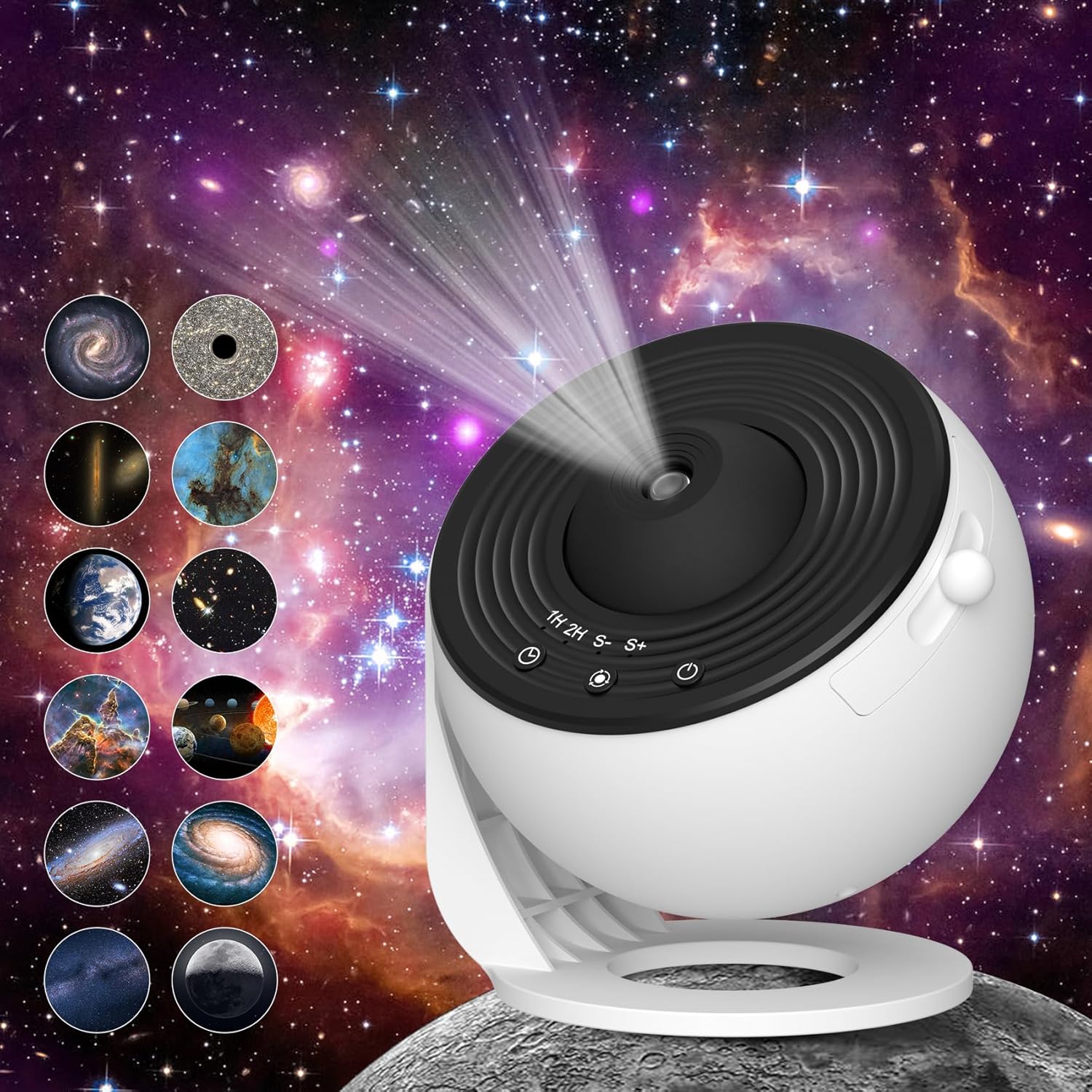 FlyEagle Galaxy Projector: HD Stars, 13 Films, 360 Rotation!
