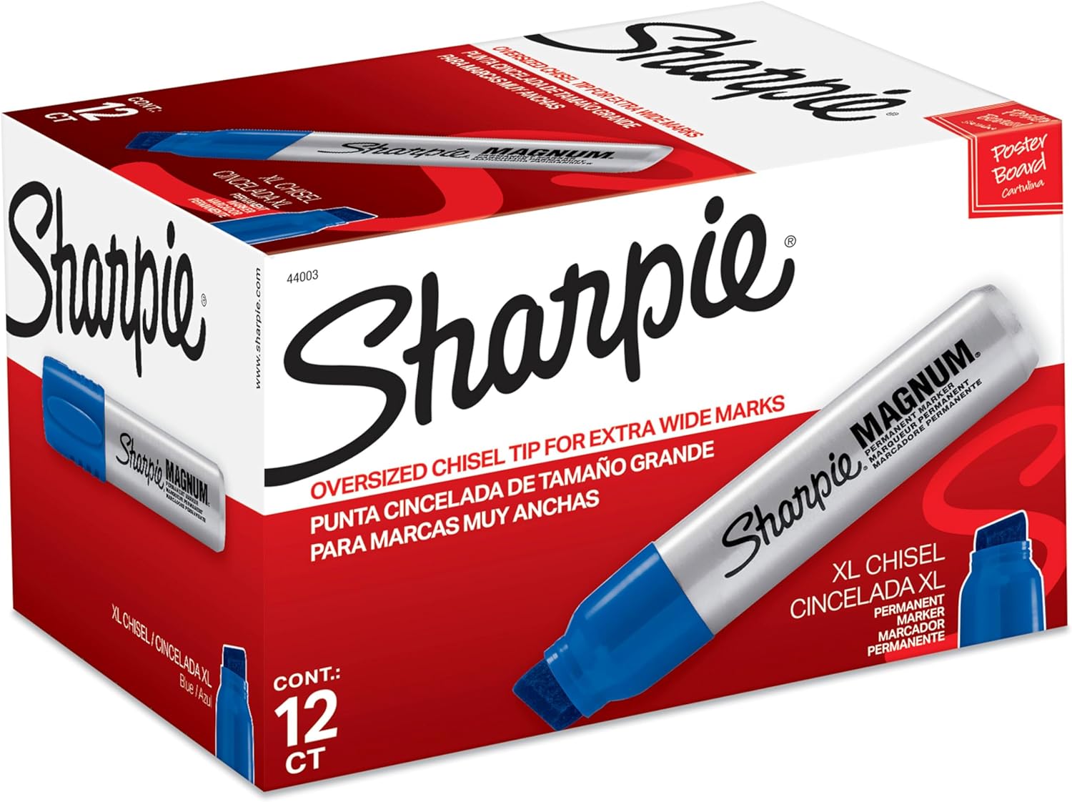 Sharpie Magnum Permanent Marker with Oversized Chisel Tip 12 Count