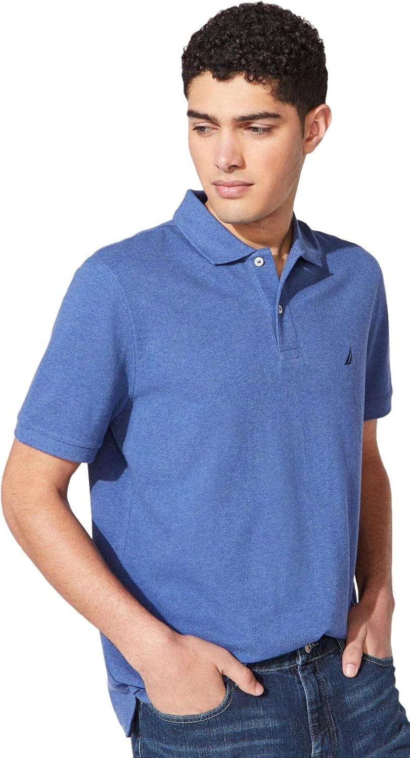 Nautica Men's Classic Short Sleeve Solid Performance Polo Shirt