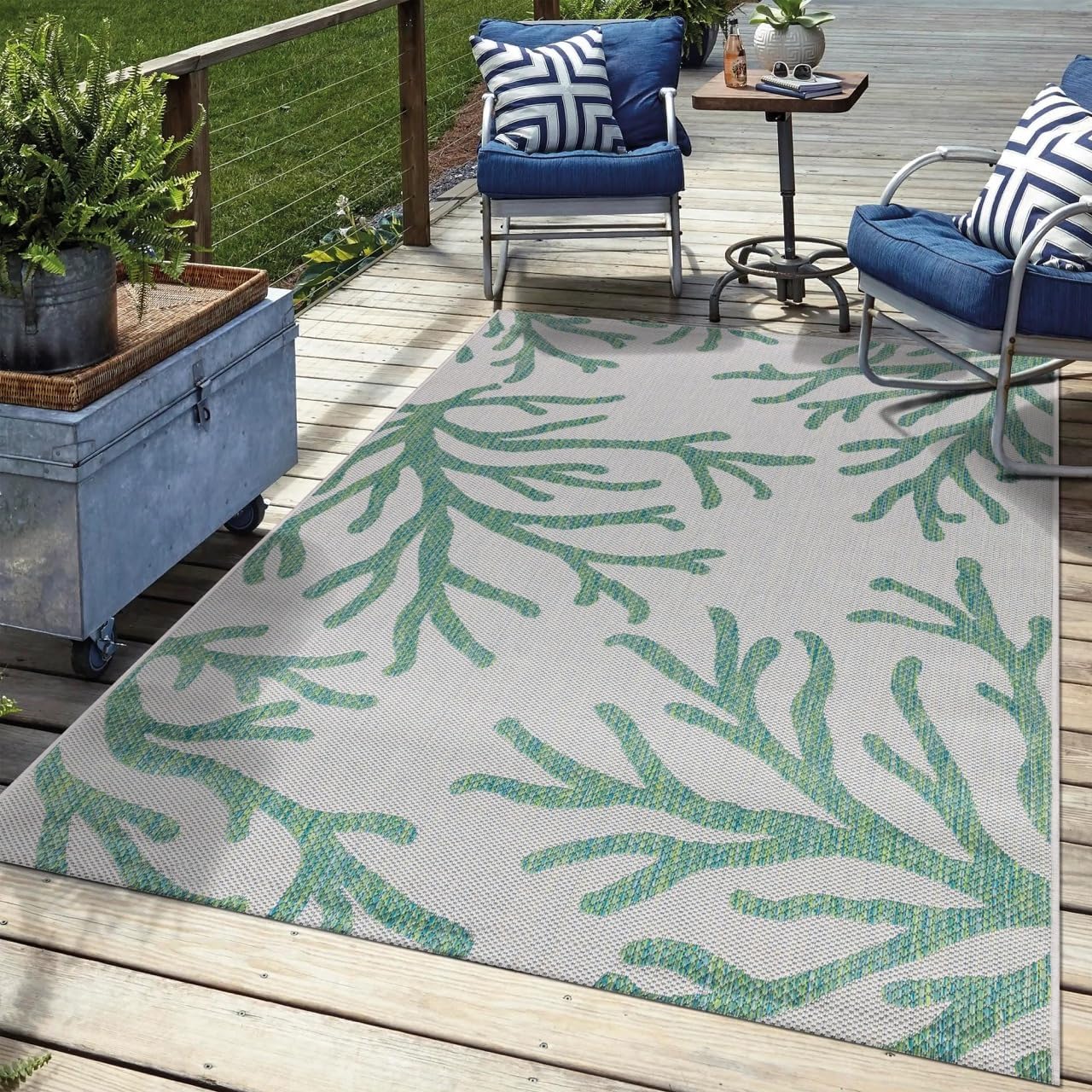 Keen Home Design Terrace Outdoor Throw Rug - Versatile 3x5 Rug