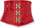 Daisy corsets Top Drawer Wine Brocade Steel Boned Mini Cincher