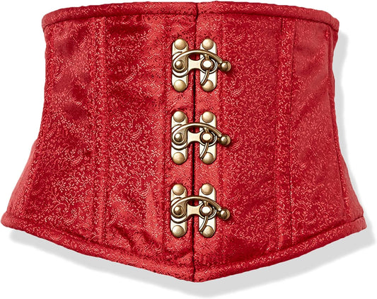 Daisy Corsets Women's Top Drawer Wine Brocade Steel Boned Mini Cincher