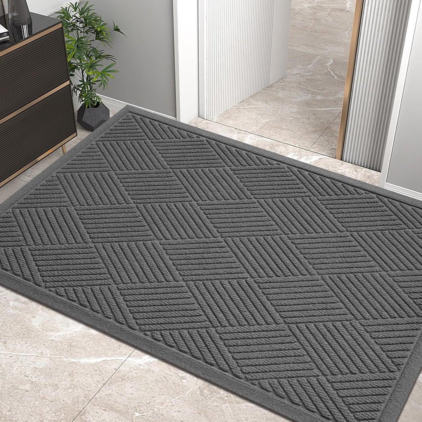 Sturdy Front Door Mat for Muddy Dirt Resistance and Safety