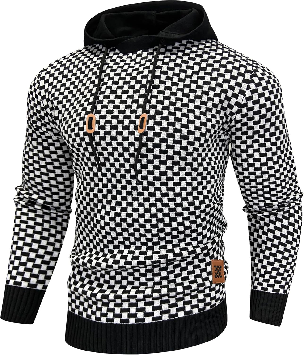 Zaitun Mens Hooded Sweatshirt Slim Fit Long Sleeve Pullover