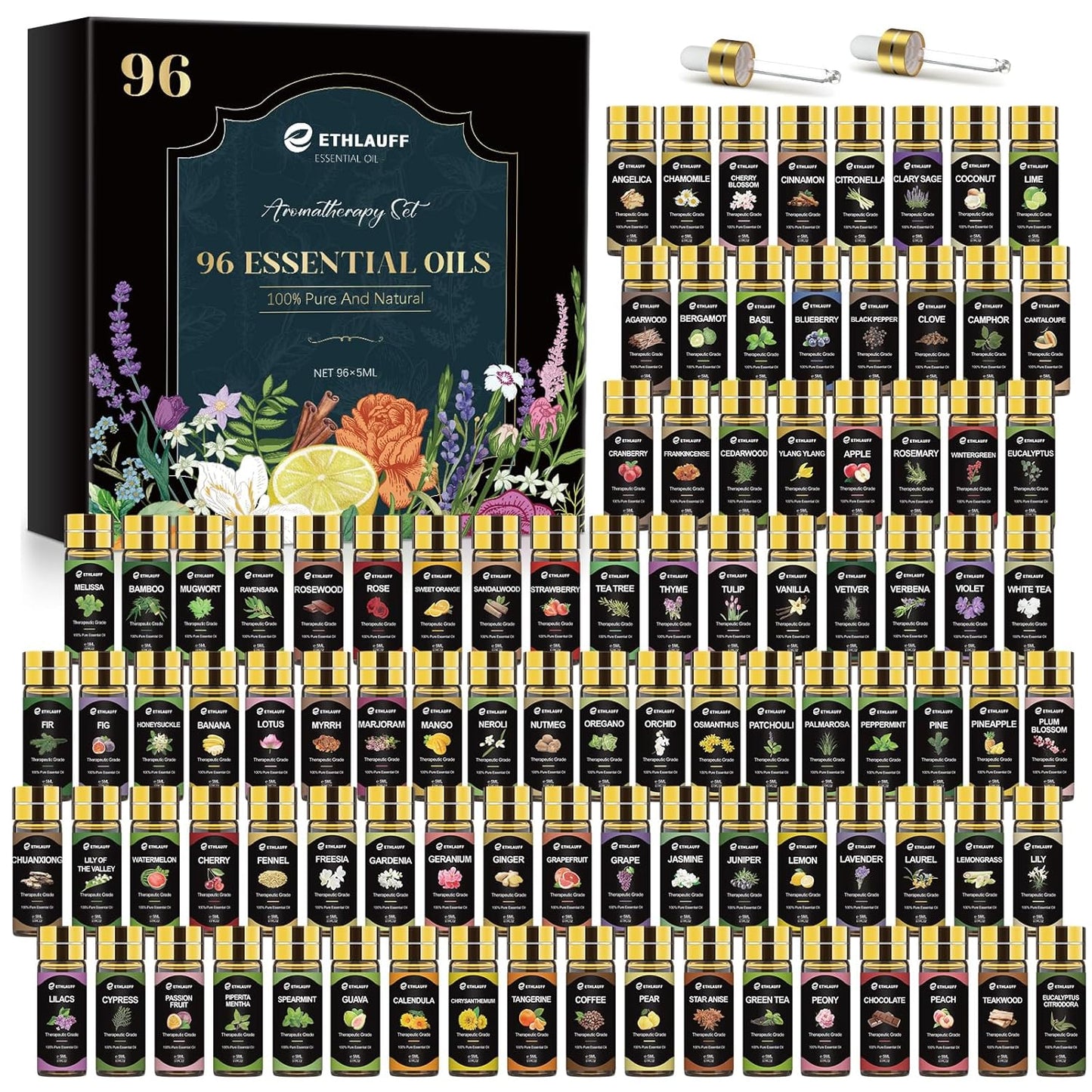 Essential Oil Set for Diffuser, Massage, and Home Care