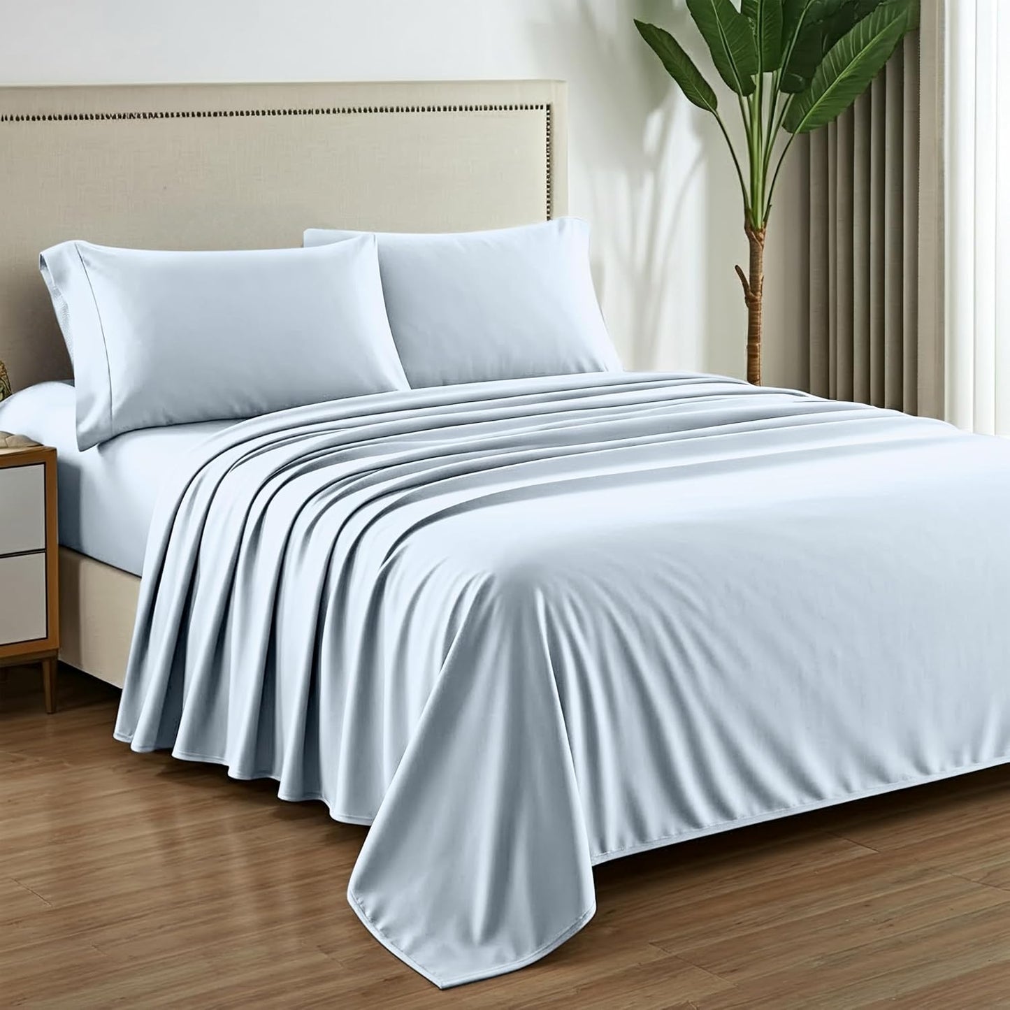Mayfair Linen 100% Egyptian Cotton Queen Sheets Set - Luxury Comfort