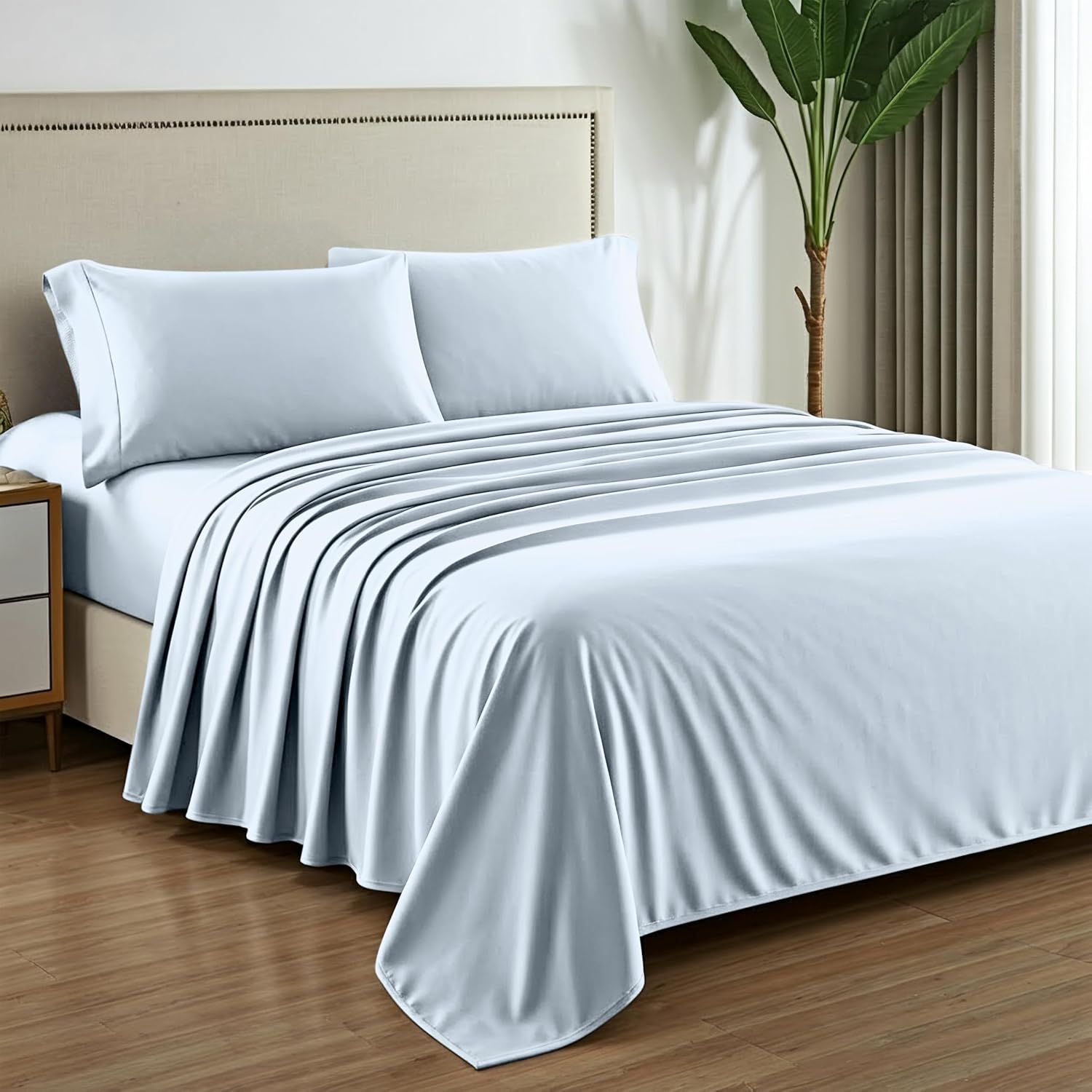 Mayfair Linen 100% Egyptian Cotton Queen Sheets Set - Luxury Comfort