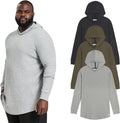 STRONGSIZE Men's Big and Tall Thermal Waffle Shirt - Longer Length our