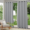 RYB HOME Outdoor Blackout Curtains 52in x 96in - Windproof Thermal