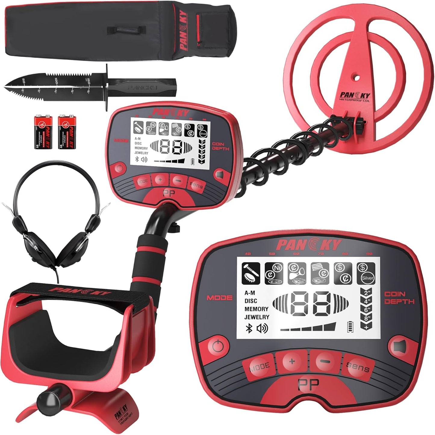 PANCKY Metal Detectors for Adults Waterproof with LCD Display