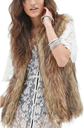 Tanming Women's Faux Fur Short Vest for Autumn and Winter - Warm Layer