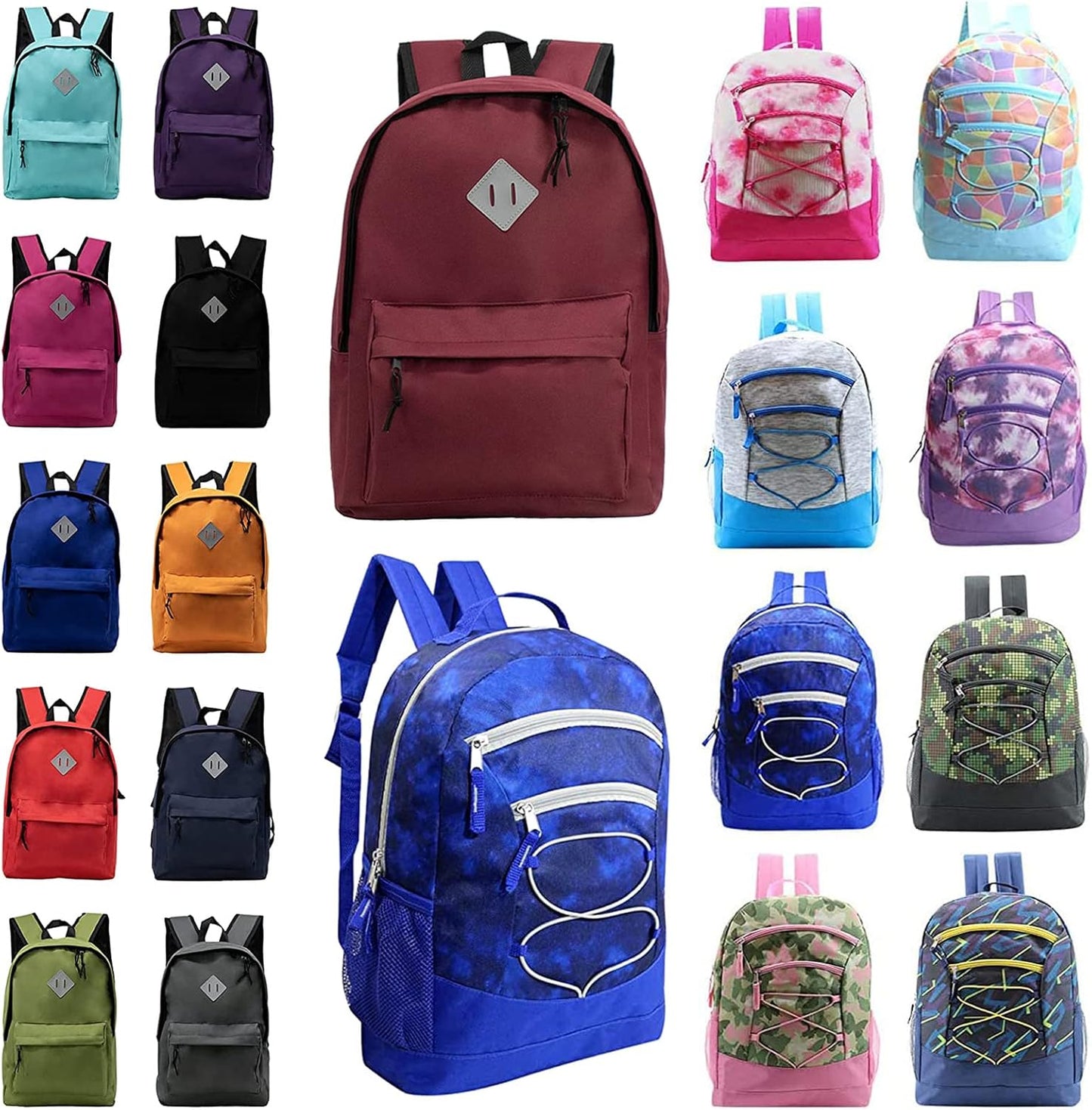 24-Pack Classic School Backpacks for Kids - Value and Style