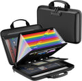 Fireproof File Organizer with Lock - Hard-Shell 13-Pocket Expander