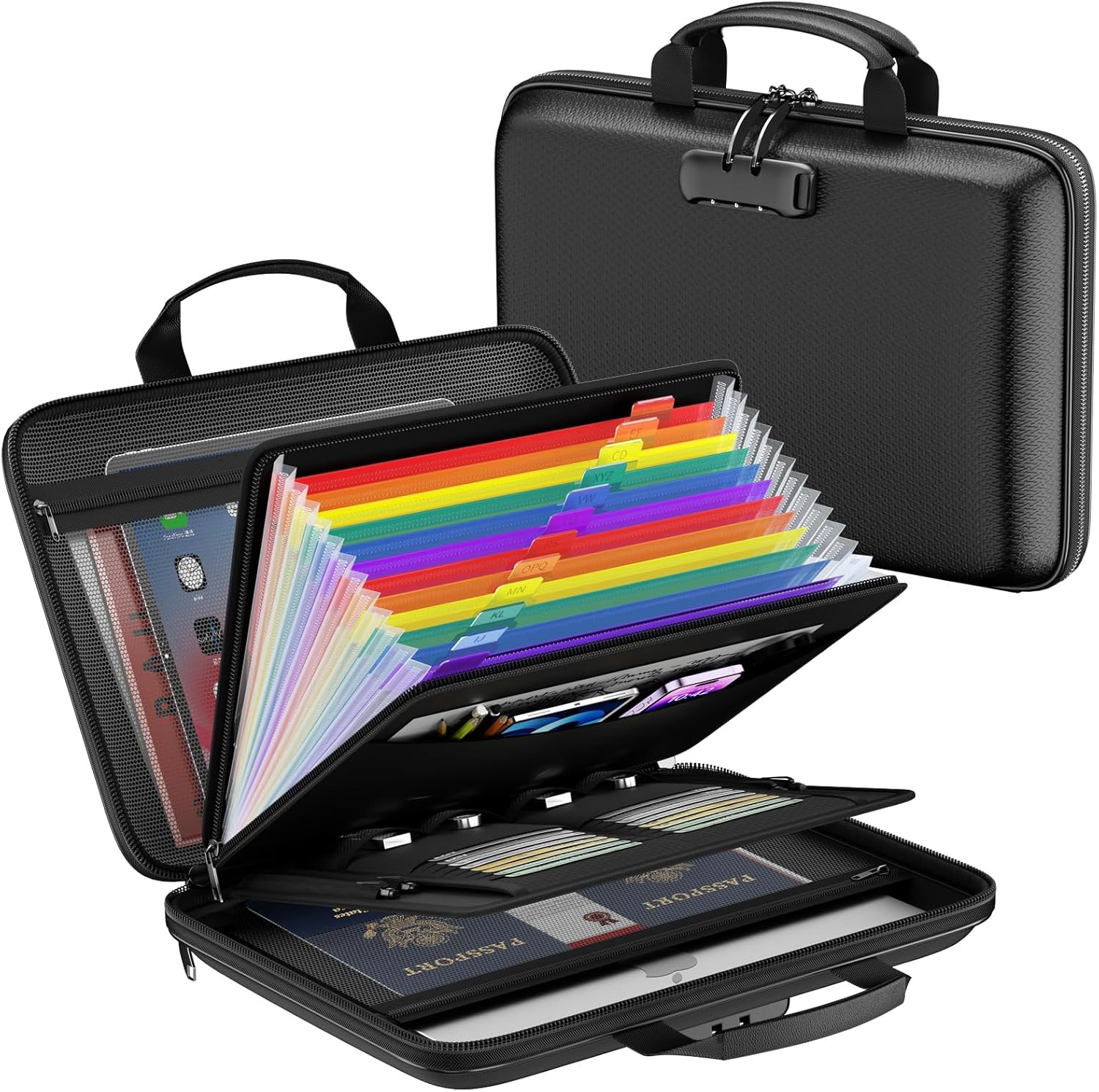 Fireproof File Organizer with Lock for Safe Document Storage