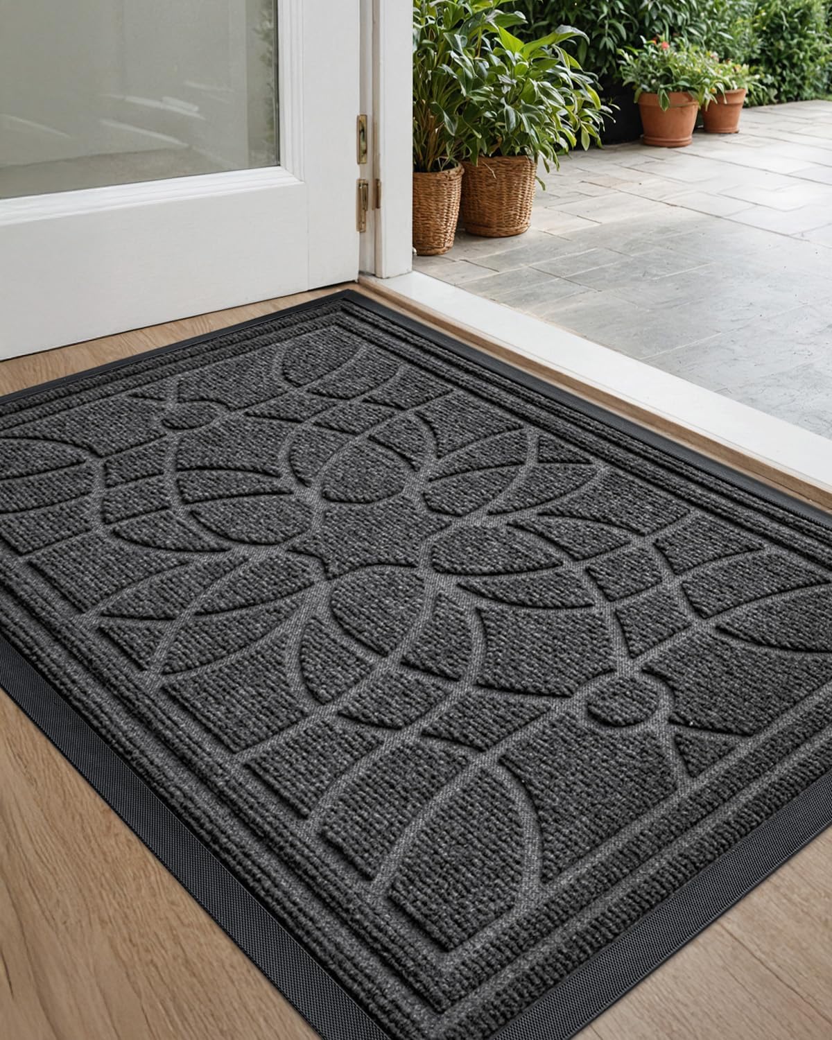 DEXI Heavy Duty Non Slip Low Profile Doormat for Entryway