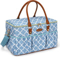Blue Moroccan Diaper Caddy - Extra-Large Collapsible Tote