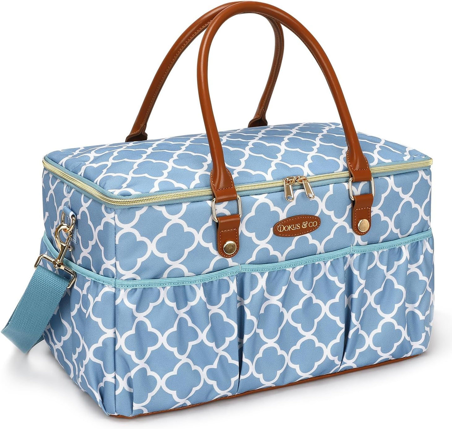 DOKUS Luxe Diaper Tote - Extra-Large Stylish Baby Caddy