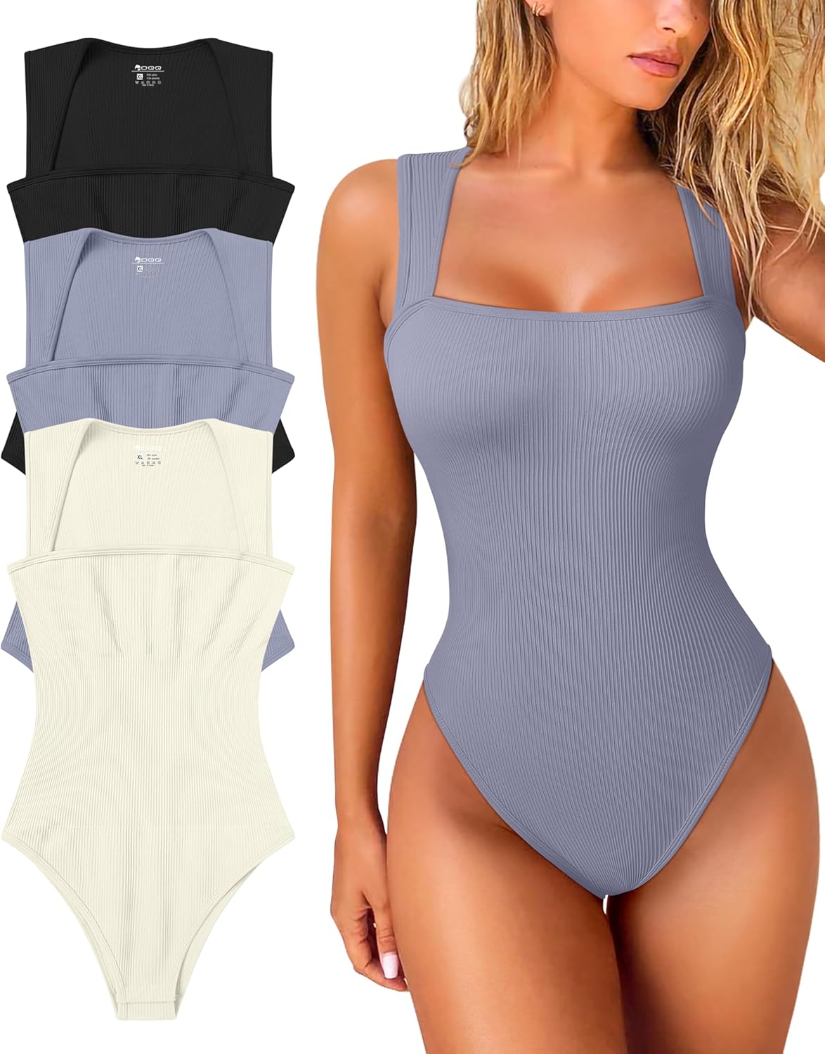 OQQ Women's 3 Piece Bodysuits for Sexy Style and Comfort