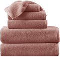 Pink Bath Towels Set - 100% Cotton, Soft and Absorbent Towels