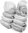 Adjustable Cloth Diapers for Babies - 8 Reusable Diapers with Inserts