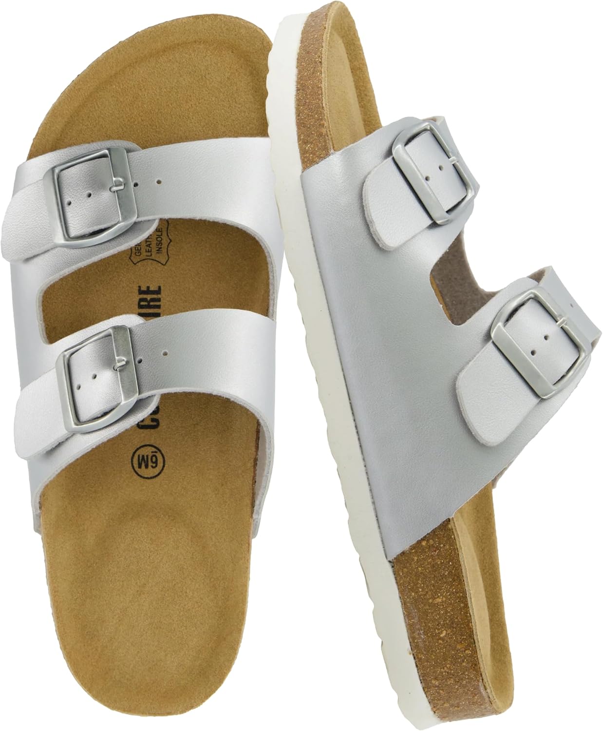 CUSHIONAIRE Lane Cork Footbed Sandals for Women with Comfort