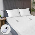 Electric Heated Mattress Pad Queen - Quilted Water Resistant Comfort