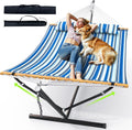 Double Hammock with Stand for Outdoor - Heavy Duty Portable Comfort