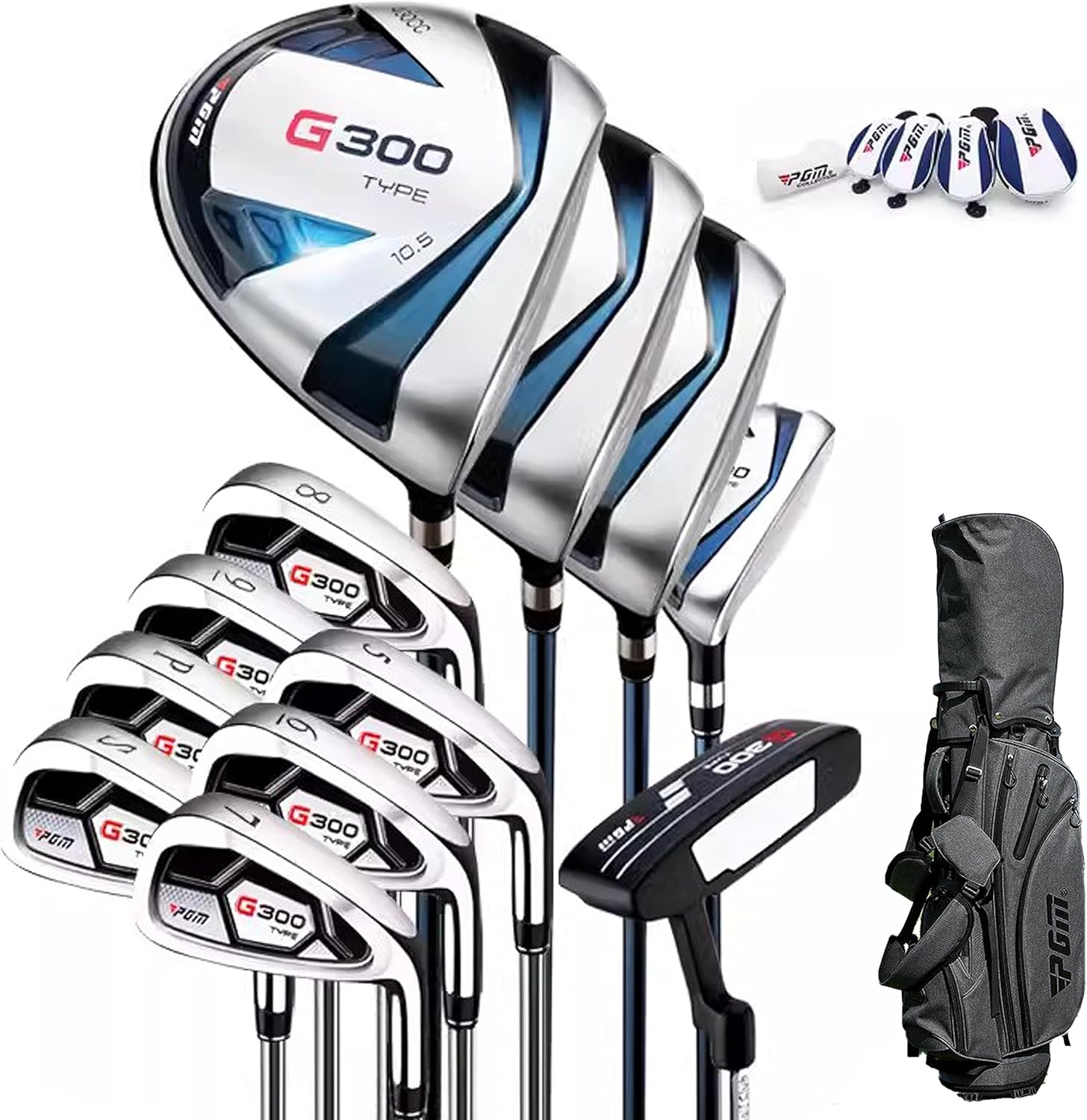 PGM 18 Pieces Mens Golf Club Set for Beginners and Novices