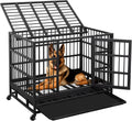 38 in Heavy Duty Indestructible Dog Crate Double Doors - Escape Proof
