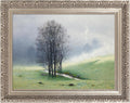 Open Back Wood Frame for 24x30 Canvas - 2.4in Silver Ornate Frame